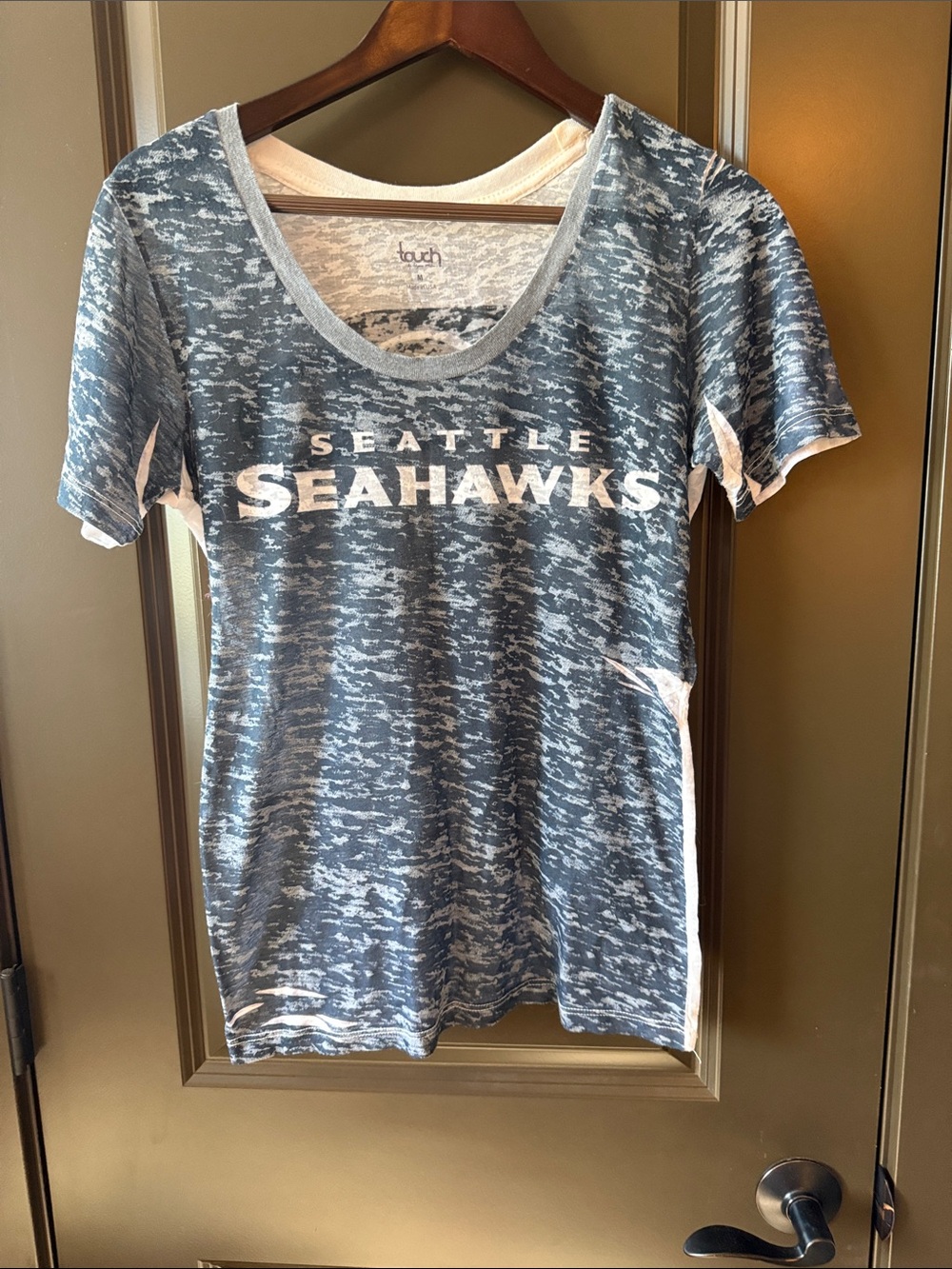 Touch by Alyssa Milano Heathered Navy Seattle Seahawks Long Sleeve Tee